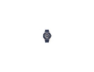 Strike a balance between sporty functionality and style with this watch. Hollis, a Kenneth Cole New York watch combines an ion-plated rose gold case with a round blue dial for a look that is both bold and refined. The exposed automatic movement adds a tou