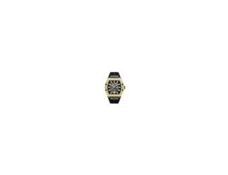 The Kenneth Cole Automatic Watch is a testament to bold design and expert craftsmanship. Its 44mm barrel-shaped transparent case, accented with a gold stainless steel top ring, makes a powerful statement. Featuring a striking skeleton dial, it showcases t
