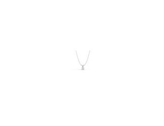 This classic solitaire pendant showcases a round lab-grown diamond weighing 1/2 CT, securely set in a timeless 4-prong setting to maximize brilliance and light return. Crafted in 14K white gold, the elegant design highlights the diamond's natural sparkle 