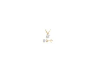 Step into a realm of enchantment with this 0.50ct Round Lab Grown Diamond Pendant-Earring Set with a delicate chain in 14K White Gold. The diamonds, cultivated to perfection, boast a captivating Color-FG and VS1 VS2 clarity. Suspended delicately on a chai