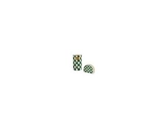 Keep your kitchen organized in style - with MacKenzie-Childs unique aesthetic. Our extra-tall Emerald Check Enamel Utensil Holder is the perfect container for everything from slotted spoons to crafting tools. It features hand-painted green checks on a ste