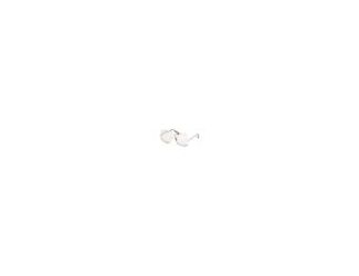 The Max Mara Elsa Photochromic sunglasses feature a large square lens shape with a butterfly profile suitable for women. The shiny pale gold metal frame is accented with a high single bridge design and acetate temple tips. These sunglasses are fitted with