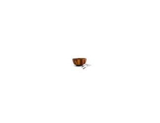 The Rivet Salad Bowl with Servers marry rich acacia wood with 18/10 Stainless Steel for a look that is both elemental and modern. With defined lines forming a gorgeous shape and a scooped interior, this piece is ideal for people who love to entertain.