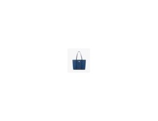 Visetos monogram canvas shopper with top-zip closure and natural nappa leather trim. Aesthetically refined and thoroughly utilitarian. Clad in Blue Viseots, the medium Toni shopper is emblazoned with the classic letters, laurels, and diamonds of the signa