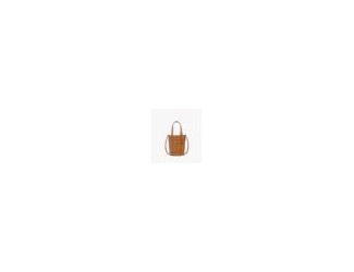 Drawing from a deep well of artisanal knowledge, this mini bucket tote melds a classic silhouette with the enduring craftsmanship of MCM. The rounded silhouette is accompanied by a leather crossbody strap for hands-free wear. Approximately 3.7 x 5.7 x 7.5