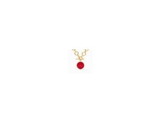 The Julie Vos Honeybee Statement Necklace is a striking piece of nature-inspired elegance, featuring 19" long chain with lustrous hammered links in 24k gold plating that add depth and texture. At its center, a 1.13" diameter, precision-cut statement gemst