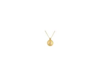 Guided by the phases of the moon, we revel in our divine feminine power. A luminous moonstone - beloved for enhancing passion, intuition and good fortune - is surrounded by hand-engraved phases of the moon for an 18k gold plate coin pendant necklace to ig