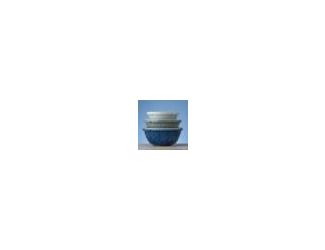 Set of three Nautical mixing bowls includes navy/boat 11.75", gray/crab 11" and light blue/turtle 9.75". They are all made from earthenware and are light enough to hold in one arm while mixing, but sturdy enough to mix on the counter top as well as dishwa