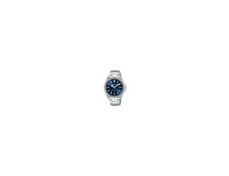 Seiko Lorus sports model Unisex with a Stainless steel case and bracelet.  Cobalt blue dial featuring day of the week. Quartz movement by Seiko.
