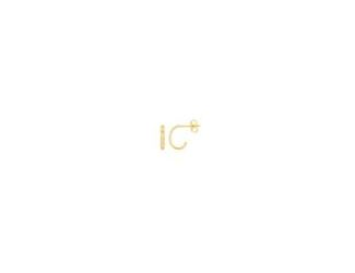 Bring a polished touch to any look with j hoop earrings crafted from 14-karat yellow gold. 14kt Yellow Gold 12.75mm Medium J Hoop Earring is perfect for everyday.
