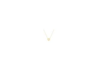 This necklace makes a subtle statement that is perfect for daily wear. You'll quickly add this necklace to your rotation. 14kt Yellow Gold So You Mini Star Of David Adj Necklace is perfect for everyday.