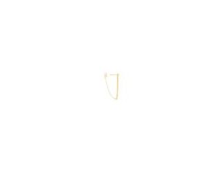Cable-chain drops add visual intrigue to these polished stud earrings that are shaped from 14-karat gold. These 14kt Yellow Gold 50/50 Cable Chain Front-to-Back Earrings is perfect for everyday.