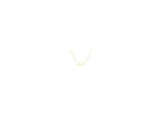A colorful upgrade to a traditional timeless piece. This sideways white enamel cross necklace goes with just about anything. 14kt Yellow Gold White Enamel Sideways Cross Necklace is perfect for everyday.