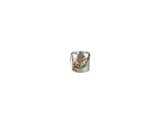 The 6-1/2" Golden Vine Hammered Stainless Steel Ice Bucket offers an elegant solution to provide your guests with ice. The bucket is large enough to hold a decent amount of ice but not too large, which would have made it cumbersome. The hammered stainless