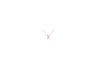 Diamond Initial Pendant Alphabet 'B' with chain in Rose Plating over 925 Sterling Silver 0.10ct, Color-IJ, Clarity-I2. This product is a beautiful 0.10ct diamond initial pendant with an 18" rope chain. The diamond is set in a 925 Sterling Silver setting a