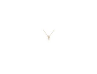 Diamond Initial Pendant Alphabet 'B' with chain in Yellow Plating over 925 Sterling Silver 0.10ct, Color-IJ, Clarity-I2. This product is a beautiful 0.10ct diamond initial pendant with an 18" rope chain. The diamond is set in a 925 Sterling Silver setting