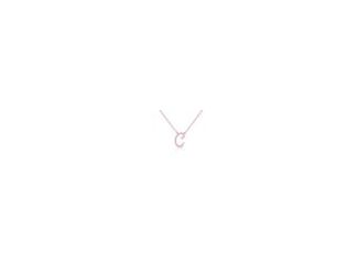Diamond Initial Pendant Alphabet 'C' with chain in Rose Plating over 925 Sterling Silver 0.10ct, Color-IJ, Clarity-I2. This product is a beautiful 0.10ct diamond initial pendant with an 18" rope chain. The diamond is set in a 925 Sterling Silver setting a