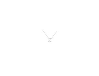 Diamond Initial Pendant Alphabet 'Z' with chain in Rhodium Plating over 925 Sterling Silver 0.10ct, Color-IJ, Clarity-I2. This product is a beautiful 0.10ct diamond initial pendant with an 18" rope chain. The diamond is set in a 925 Sterling Silver settin