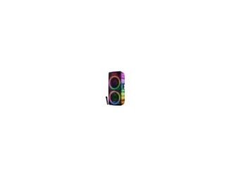 The dual pro audio compact speaker is a portable sound system designed to deliver clear, balanced audio in a compact form. Featuring two speakers for stereo sound, it's suitable for various settings such as small events, presentations, or casual listening