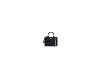 Designed with a sleek, structured silhouette, the True Religion Modern Edge Charm Tote is elevated by polished gold hardware, signature horseshoe branding, and a removable multi-charm chain. Dual top handles provide a refined hand-carry look, while the re