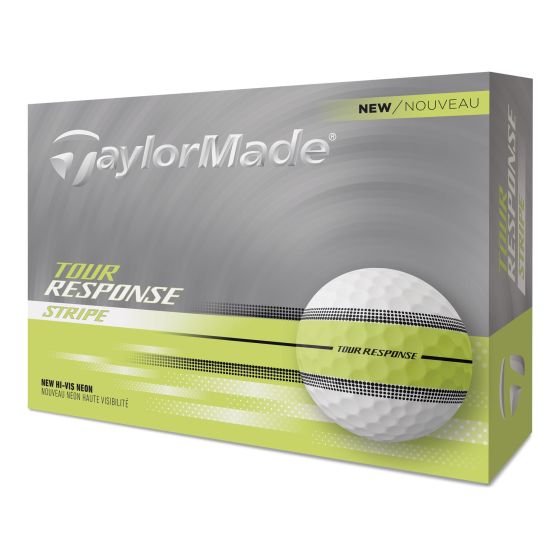 Tour Response Stripe Golf Balls - Neon Yellow