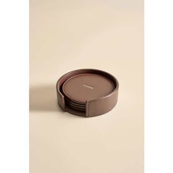 Oleada Sip N Stay Coaster Set Chocolate