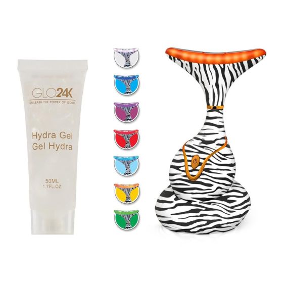 LED Neck and Face Beauty Device w/ Gel