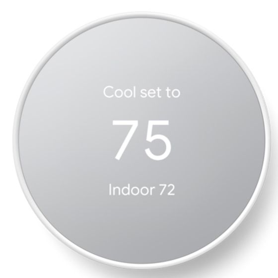 Google Nest Thermostat in White Charcoal