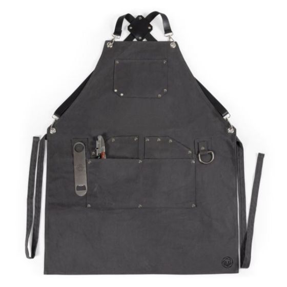 Collins Mixologist Apron - Gray with Black Accents
