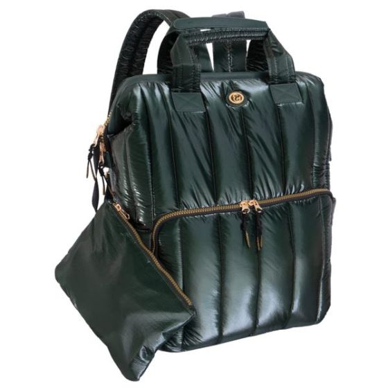Metallic Quilted Backpack Size 18