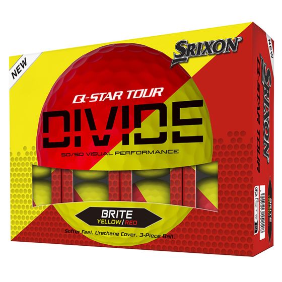 Srixon Q-Star Tour Divide Red/Yellow 2024 Golf Balls - 1 Dozen