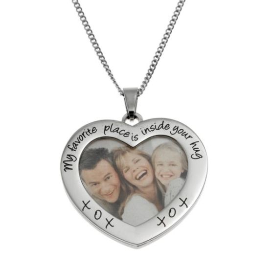Joyful Sentiments My Favorite Place Picture Frame Pendant Necklace