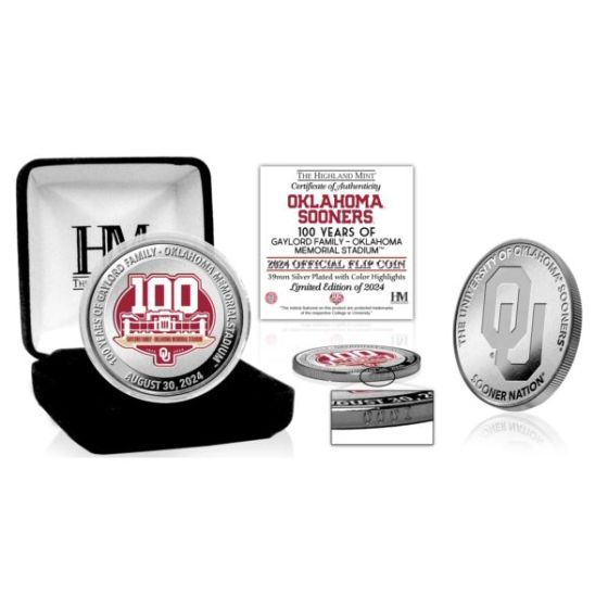 Oklahoma Sooners Stadium 100th Anniversary Silver Coin