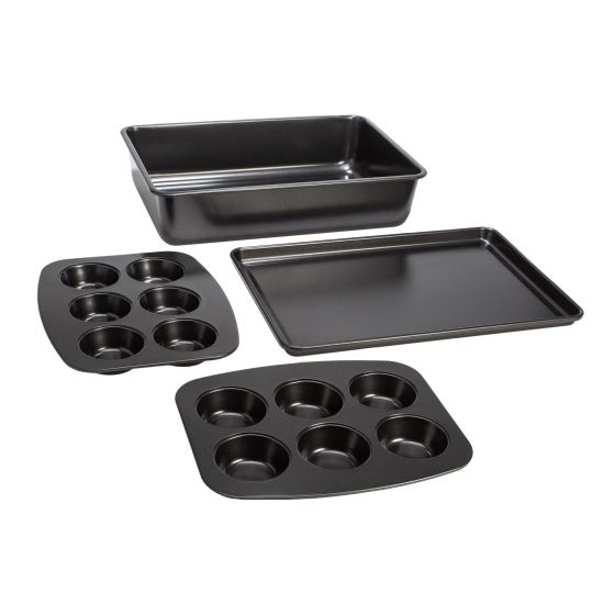 4pc Bakeins Carbon Steel Stackable Bakeware Set
