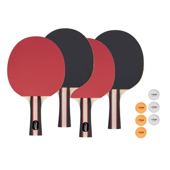 STIGA - Performance 4-Player Table Tennis Racket Set