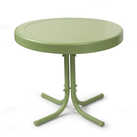 Retro Metal Side Table in Oasis Green