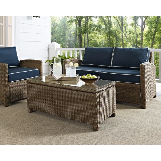 Biltmore Outdoor Wicker Glass Top Table