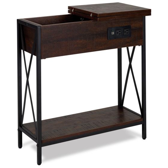 DecorTech Flip Top Desk with Charging Station