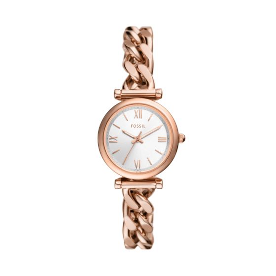 Ladies Carlie Rose Gold-Tone Stainless Steel Watch Silver Dial