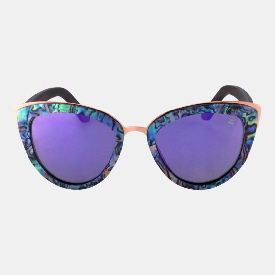 Vega 2 - Abalone Wooden Sunglasses Blue