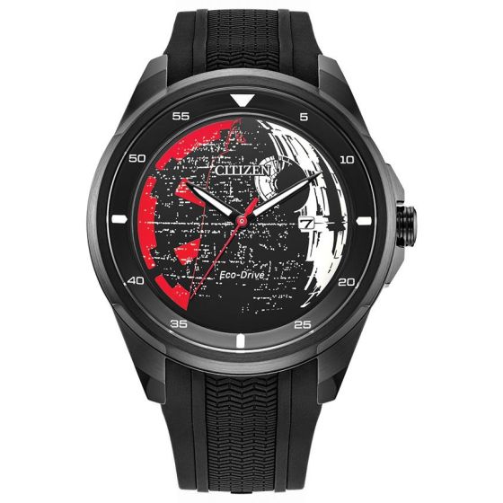 Star Wars Men's Silicone Strap watch, Black dial