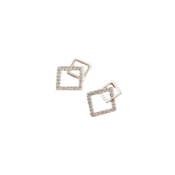Latonia Cabella created Sterling Silver 18K Gold Vermeil Box within a Box Earrings