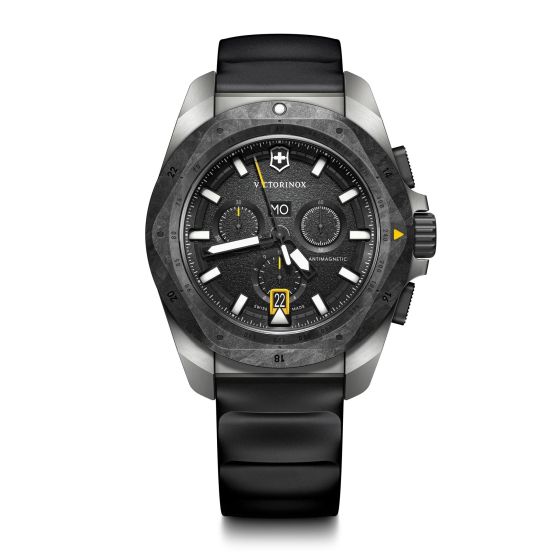 I.N.O.X. Chrono Titanium/Carbon, 43mm, Black Dial, Black Rubber Strap