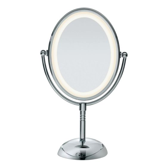 Oval LED Lifetime Lighting Double-Sided Mirror