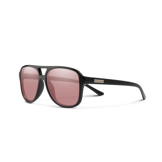 Suncloud Sandy Polarized Sunglasses - Black/Low Light Rose