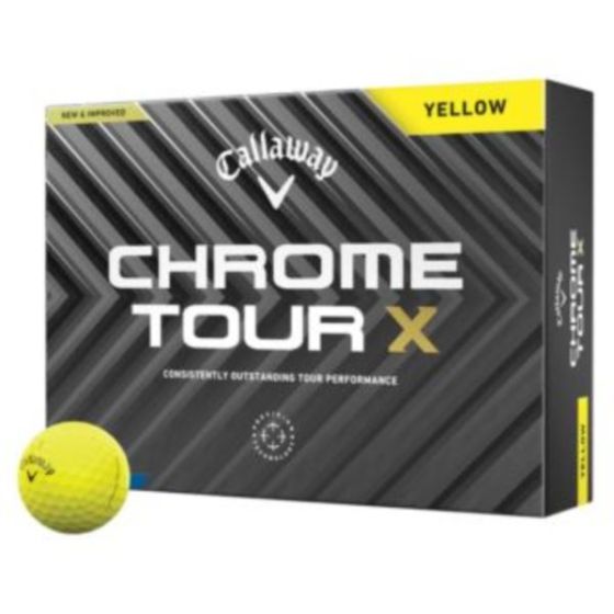 Callaway Chrome Tour X Yellow 2024 Golf Balls - 1 Dozen
