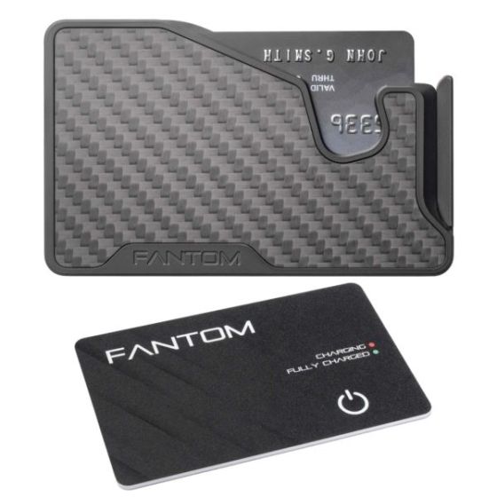 Fantom X Wallet, Slim, Carbon Fiber with Always On Tracker Card