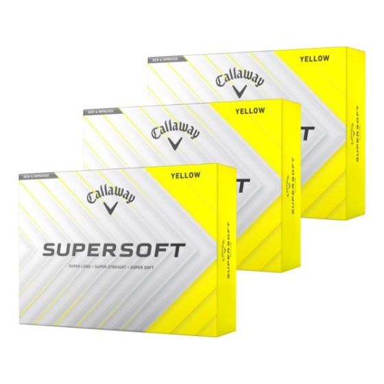 Supersoft Golf Balls - Yellow - Three Dozen