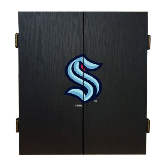 Seattle Kraken Fan's Choice Dartboard Cabinet Set