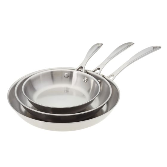 American Kitchen Triple Threat SS Skillet 3-Pc Cookware Set